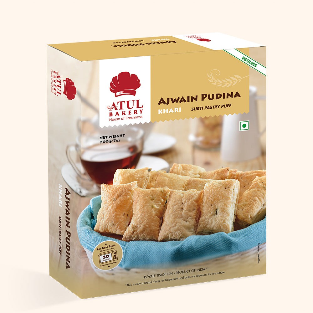 ATUL BAKERY AJWAIN PUDINA EGGLESS 200 GM