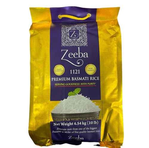 ZEEBA PREMIUM BASMATI RICE 10 LBS