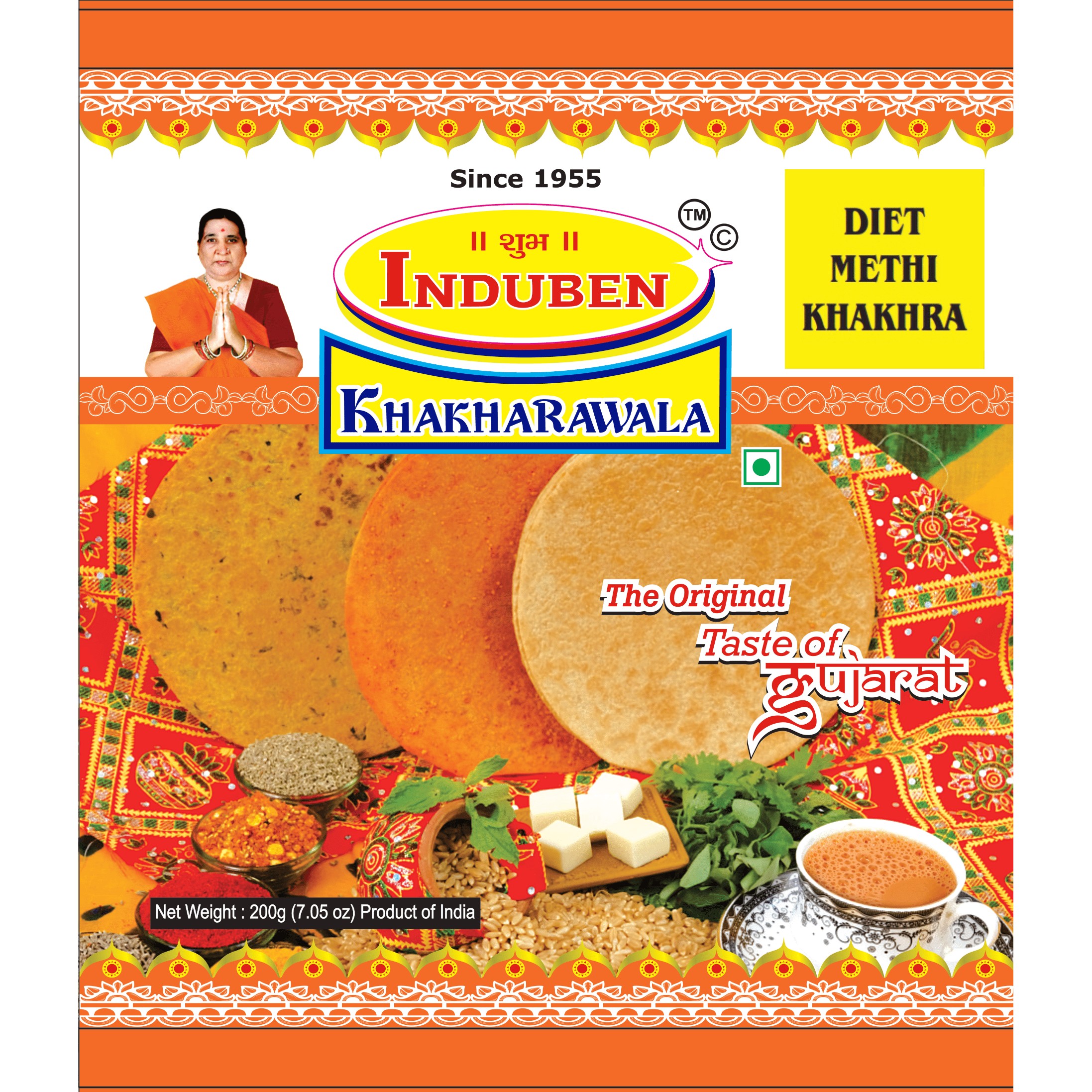 INDUBEN METHI DIET KHAKHRA 200 GM