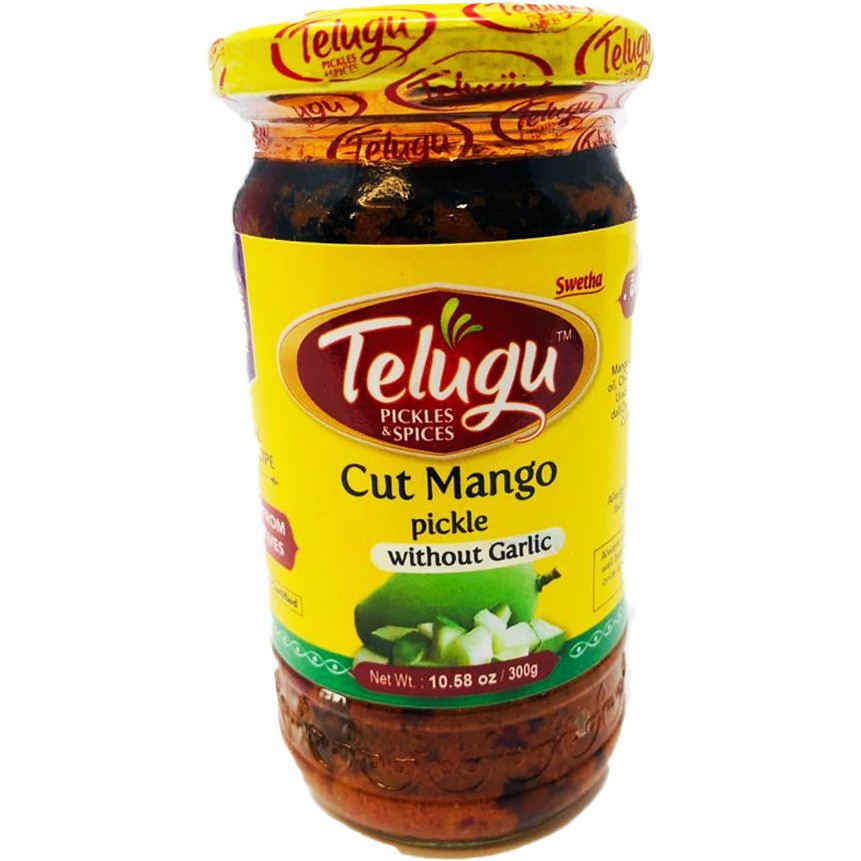 Telugu Cut Mango Without Garlic Pickle 300 GM