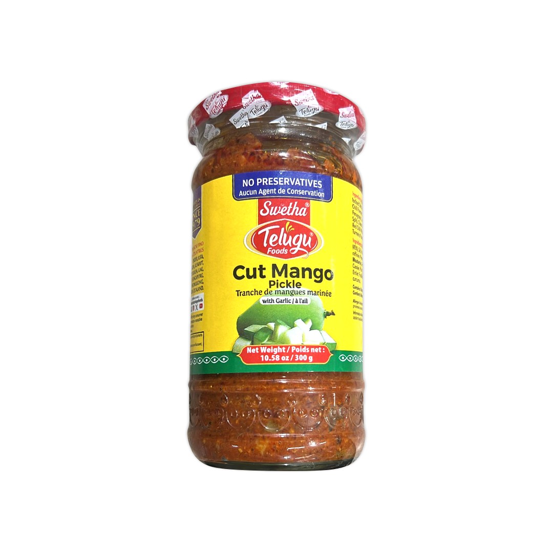 SWETHA TELUGU Telugu Cut Mango Pickle 300 GM