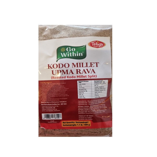 GO WITHIN KODO MILLET UPMA RAVA 500 GM