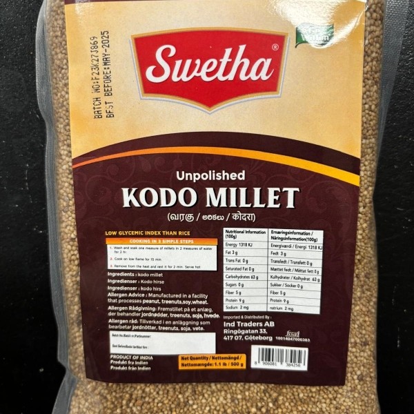 Swetha Swetha Unpolished Kodo Millet 2 LBS