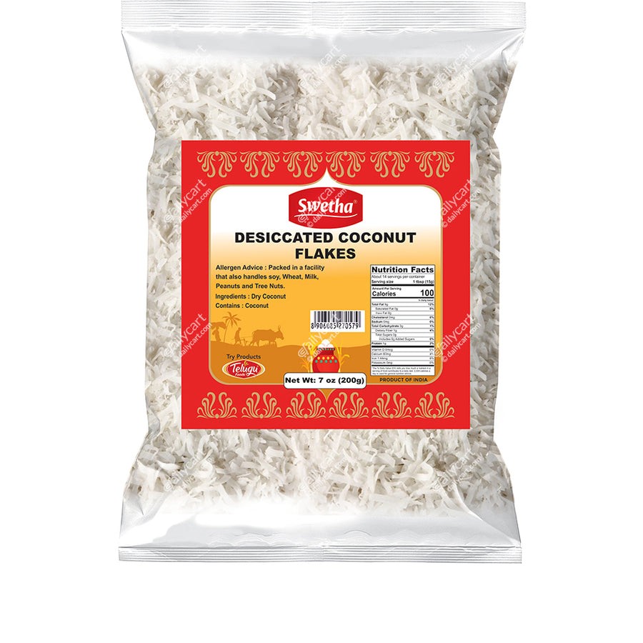 Swetha Desicated Coconut Flakes 200 GM