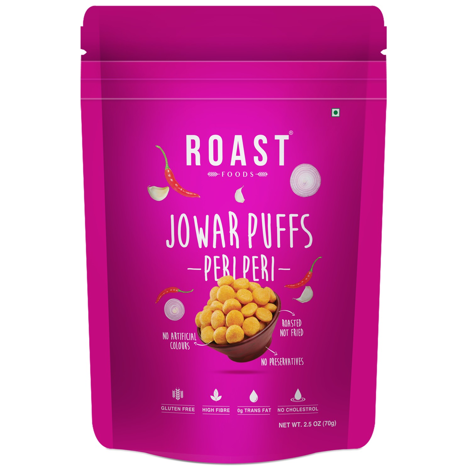RF JOWAR PUFFS PERI PERI 70 GM