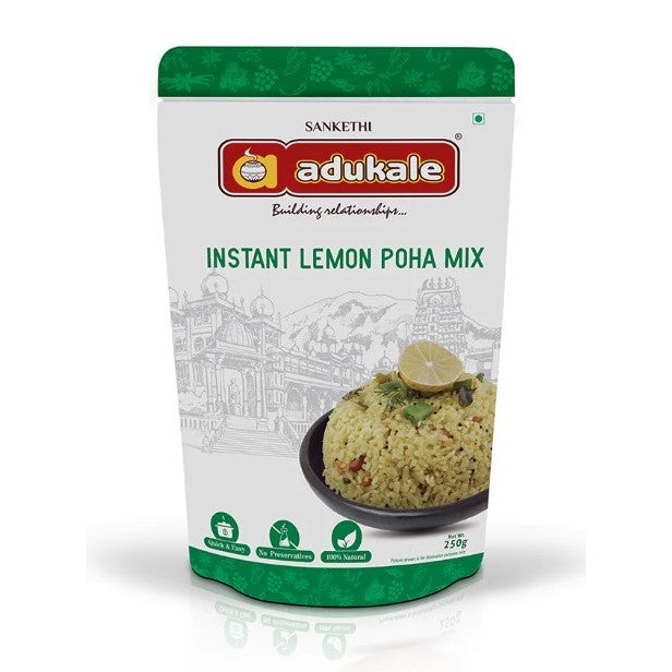 Adukale Lemon Poha Mix Instant 250 GM