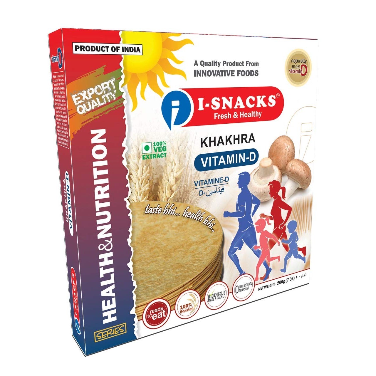 I SNACKS VITAMIN D KHAKHRA 200 GM