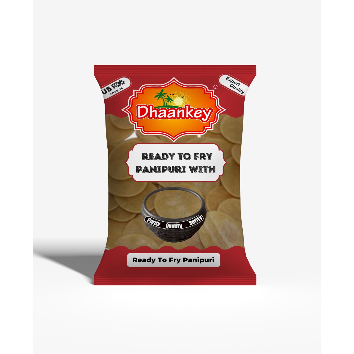 Dhaankey Pani Puri Ready To Fry  200 GM