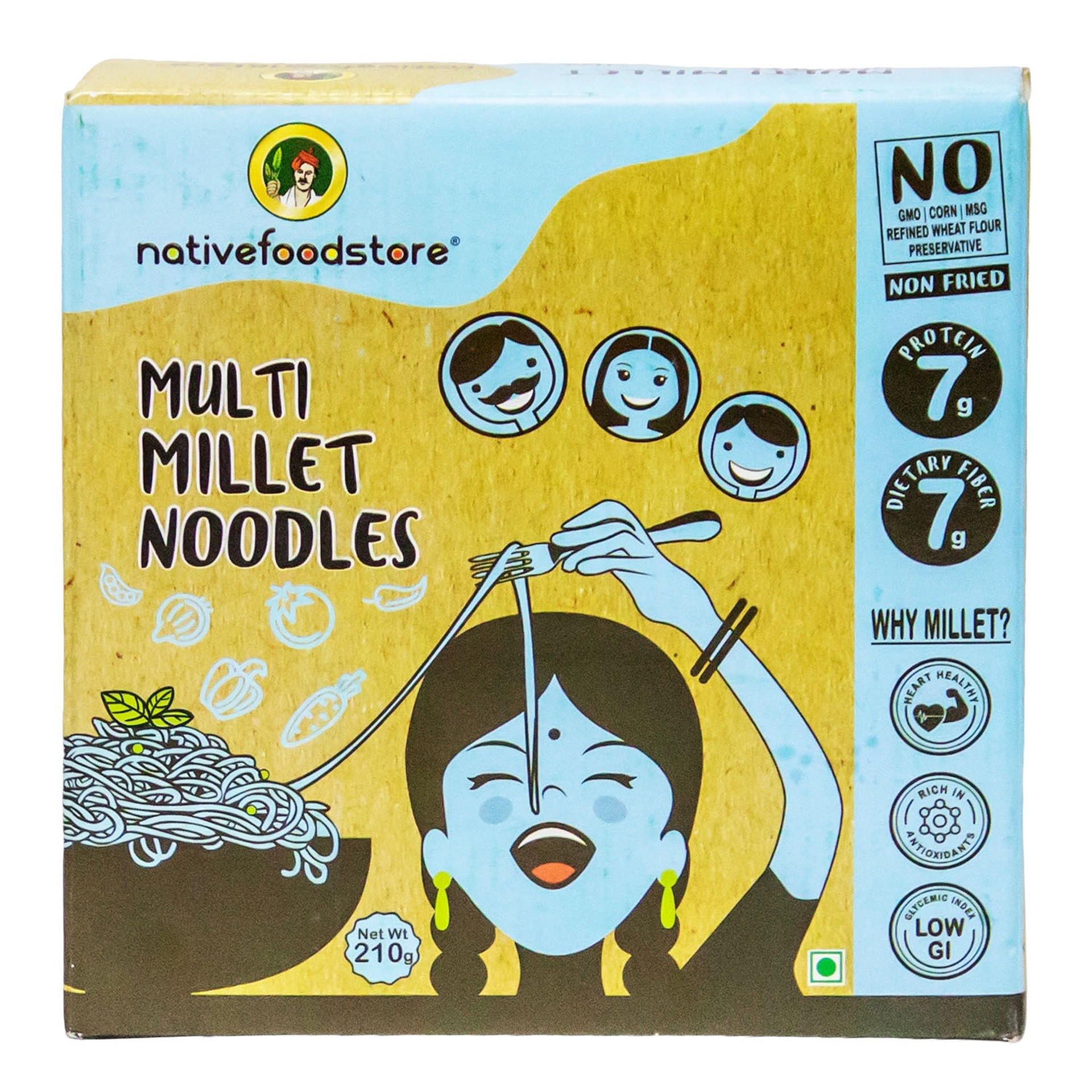 NATIVE FOODSTORE Native Multi Millet Noodles 210 GM
