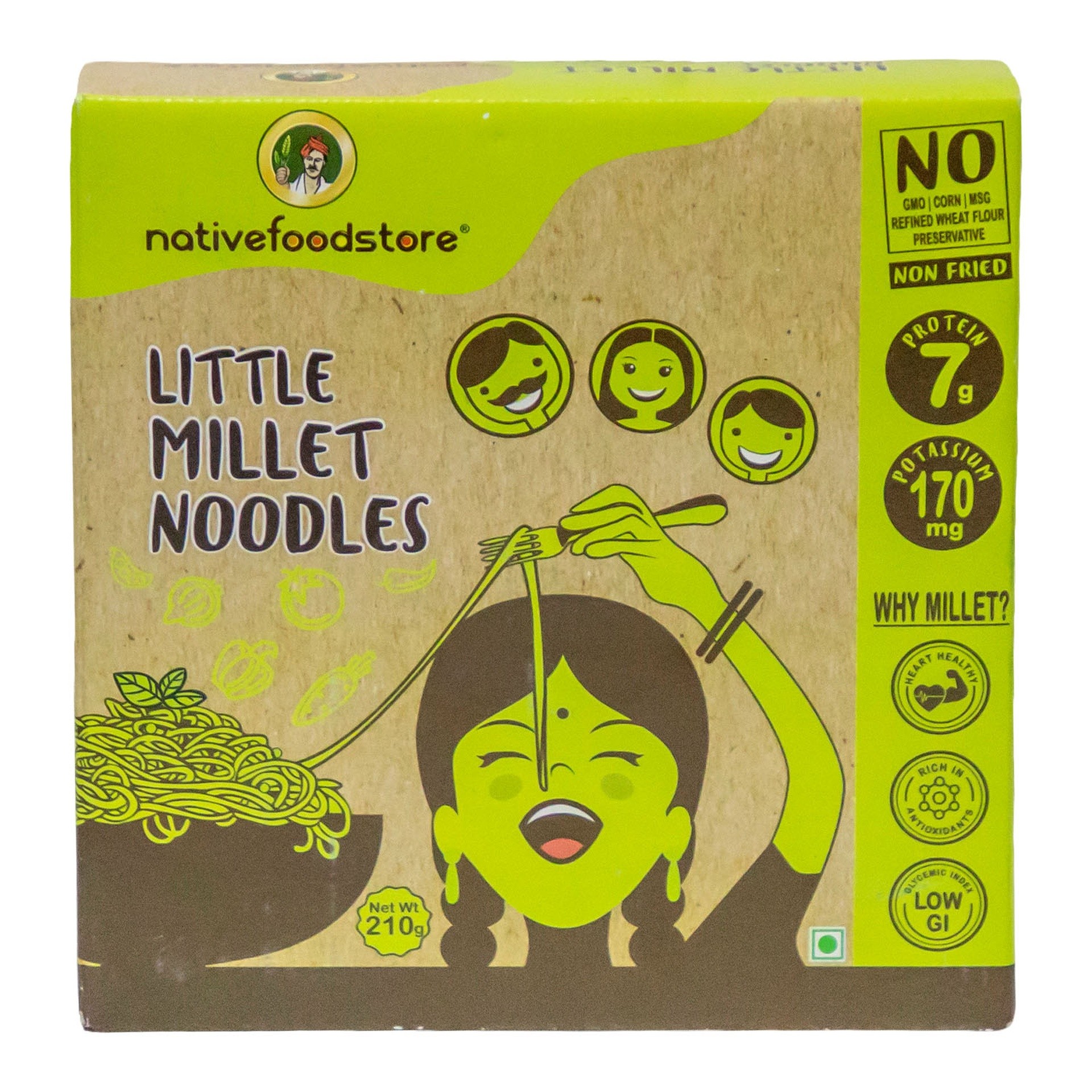 NATIVE FOODSTORE Native Little Millet Noodles 210 GM