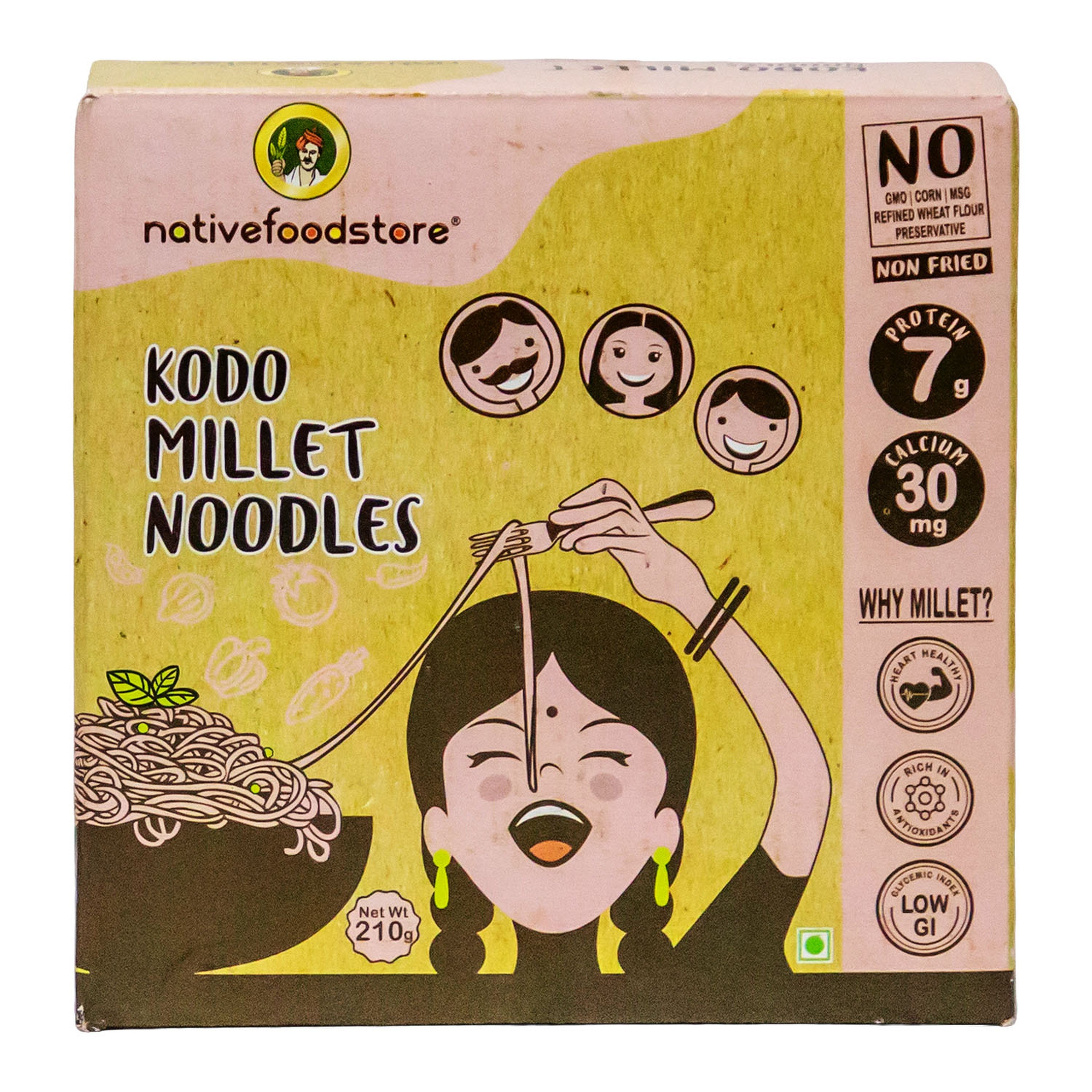 NATIVE FOODSTORE Native Kodo Millet Noodles 210 GM