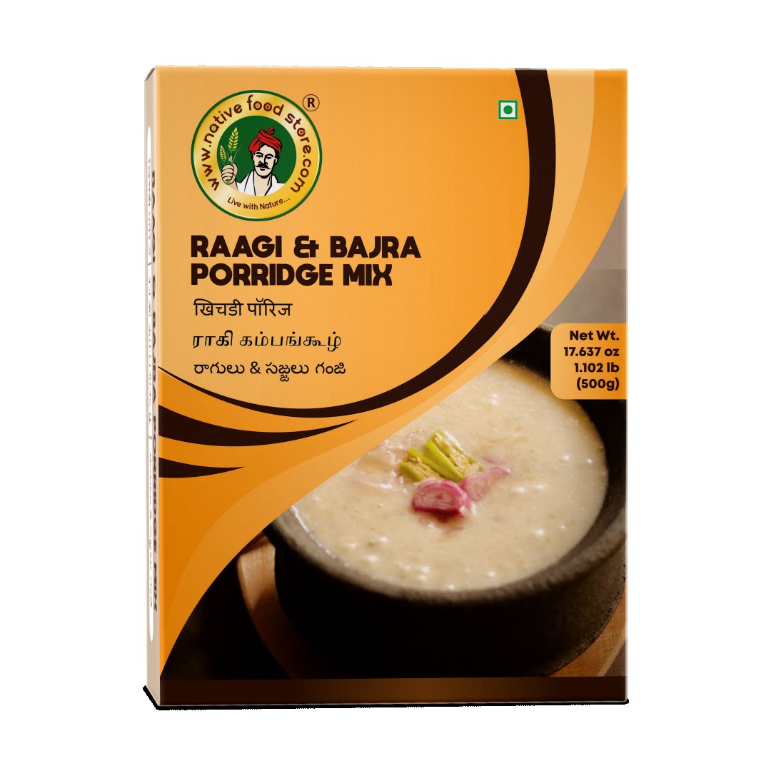 RAAGI BAJRA PORRIDGE MIX NATIVE FOOD STORE 500 GM