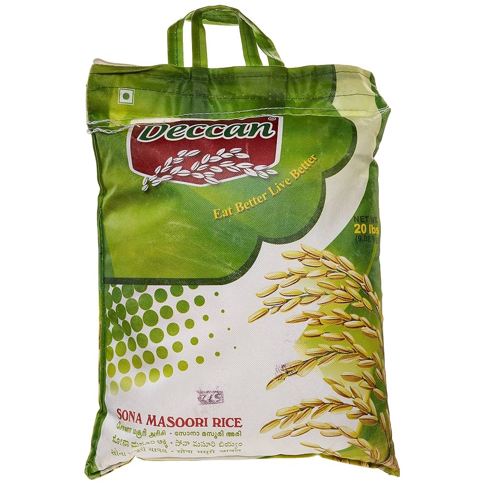 SONA MASOORI RICE (BOILED) DECCAN 20 LBS