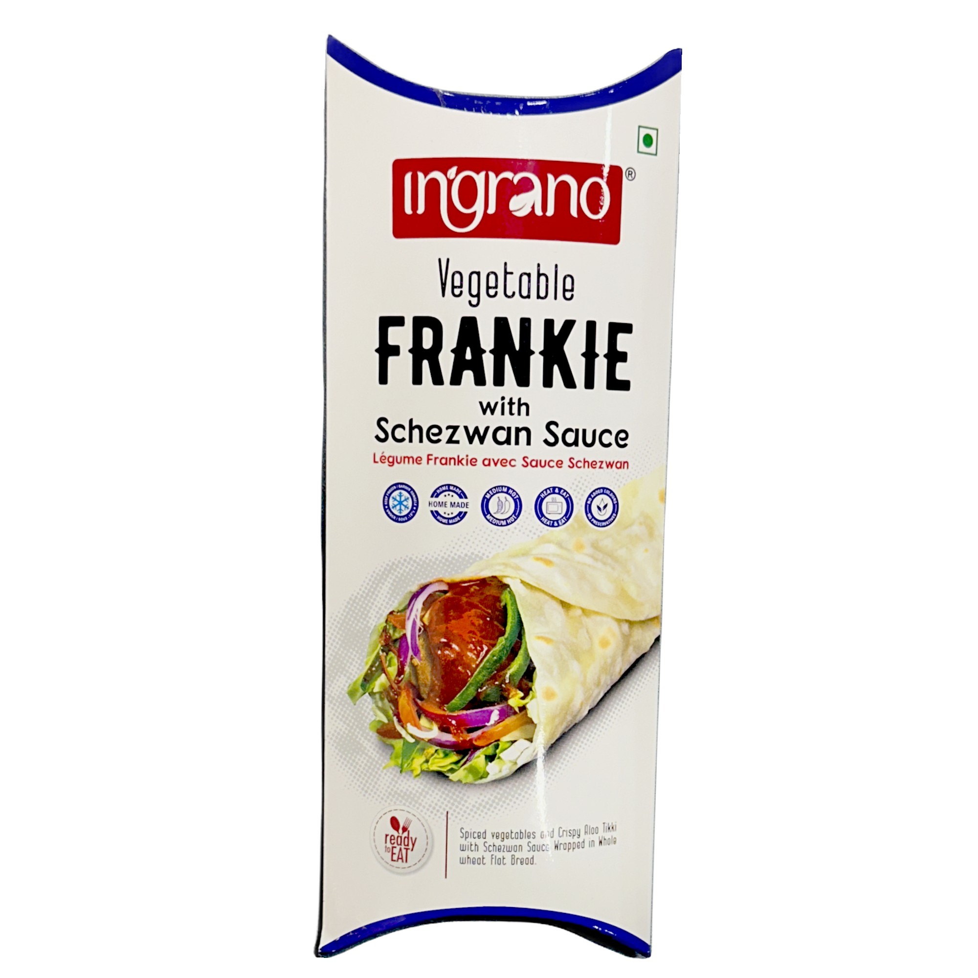INGRANO VEG FRANKIE WITH SCHEZWAN 160 GM
