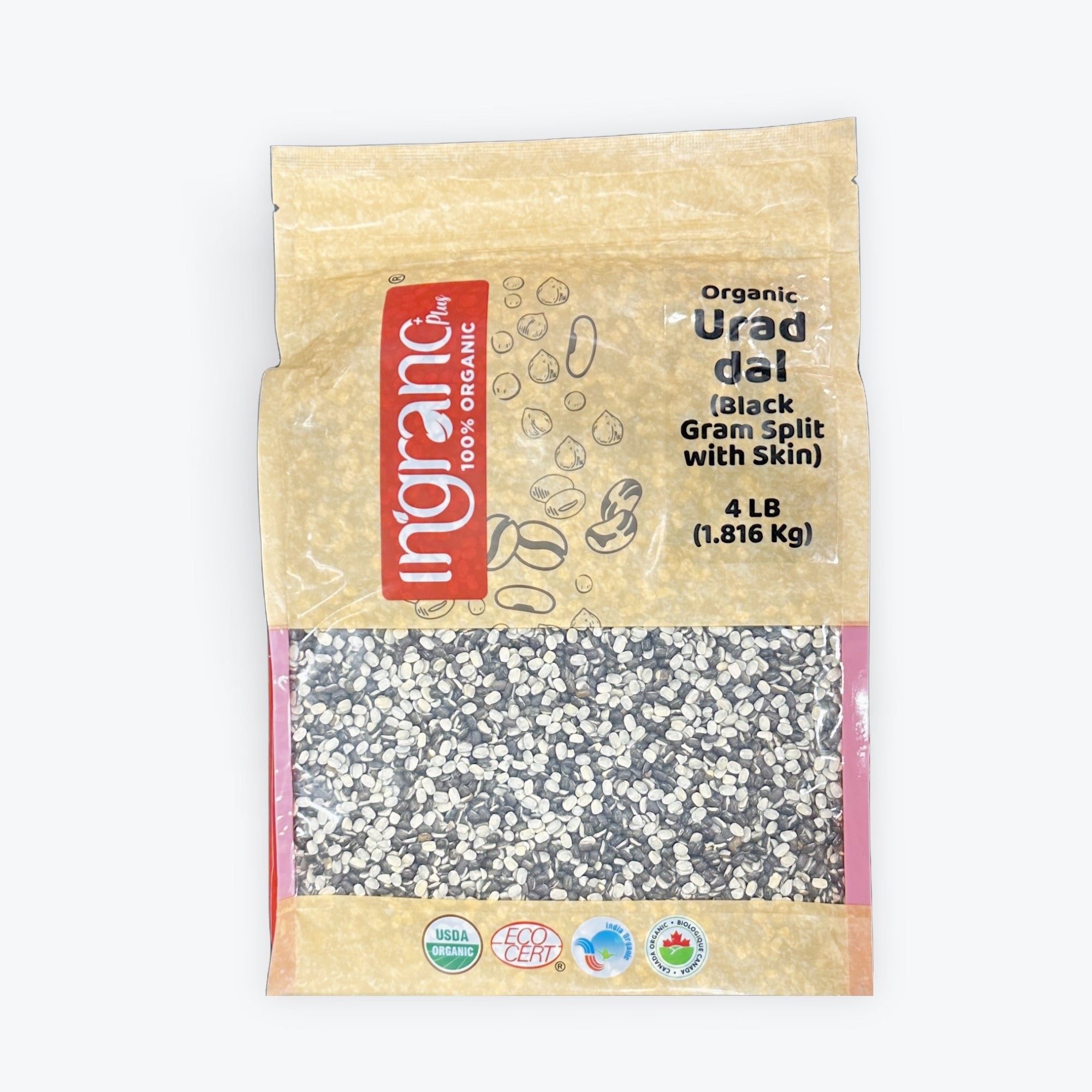 Ingrano Ingrano Organic Urad Dal Split 4 LBS
