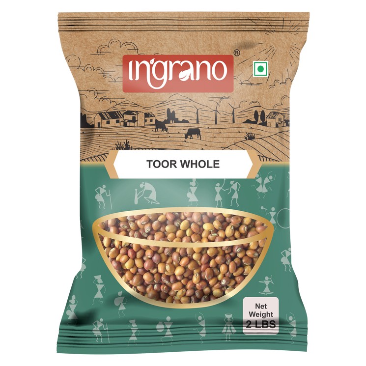 Ingrano Toor Whole Pigeon Peas 4 LBS