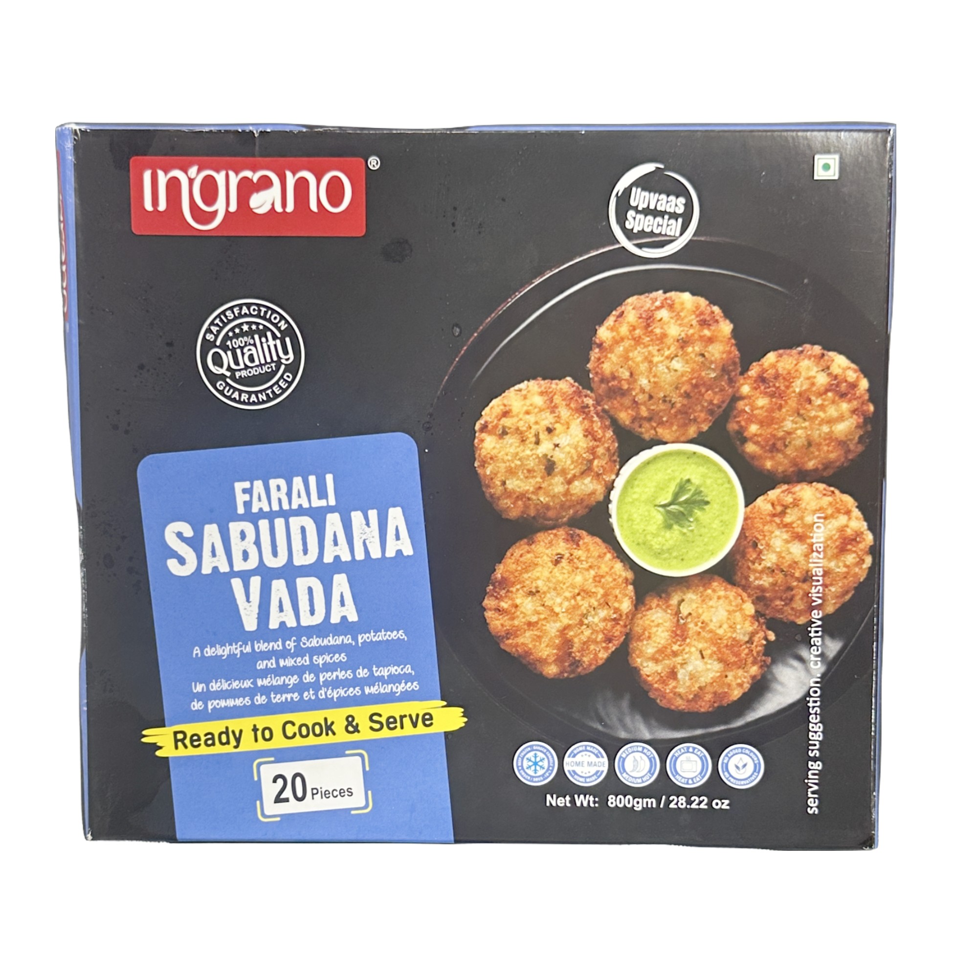 Ingrano Ingrano Sabudana Vada 800 GM