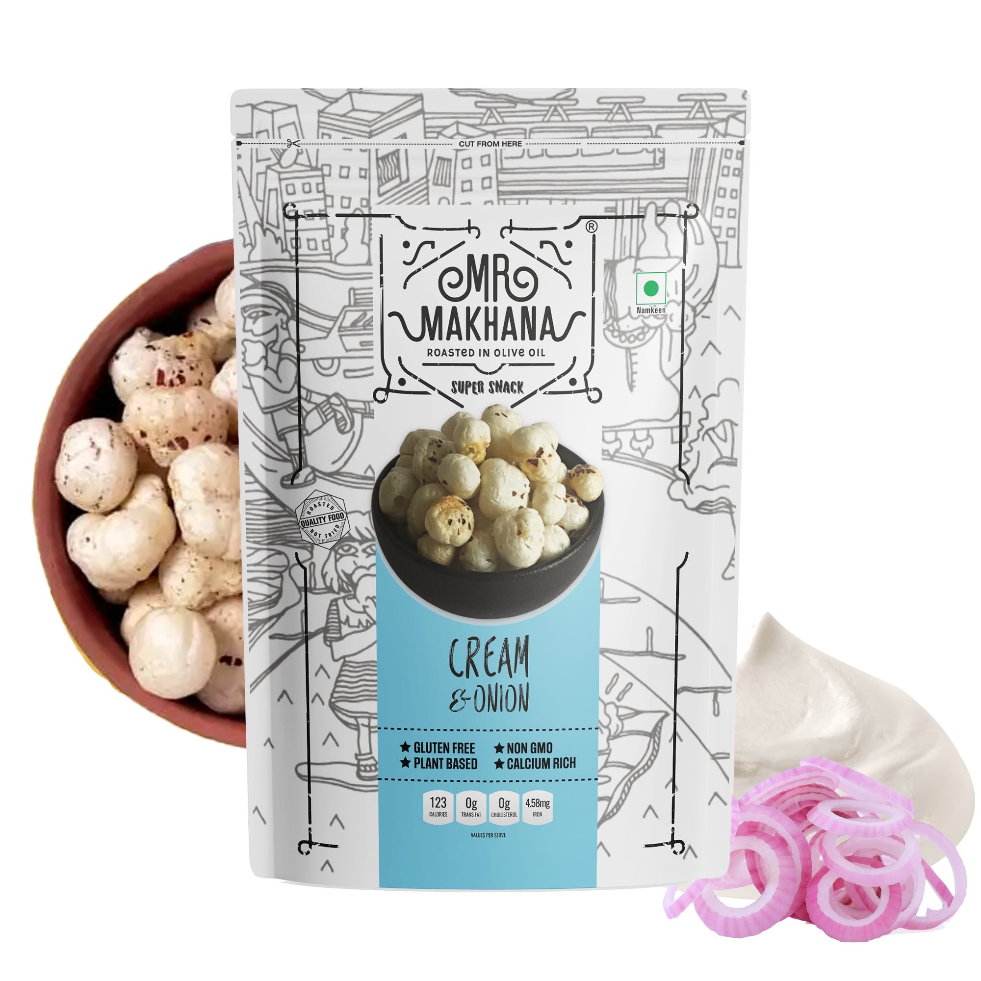 CREAM AND ONION MR.MAKHANA 0.17 Lbs