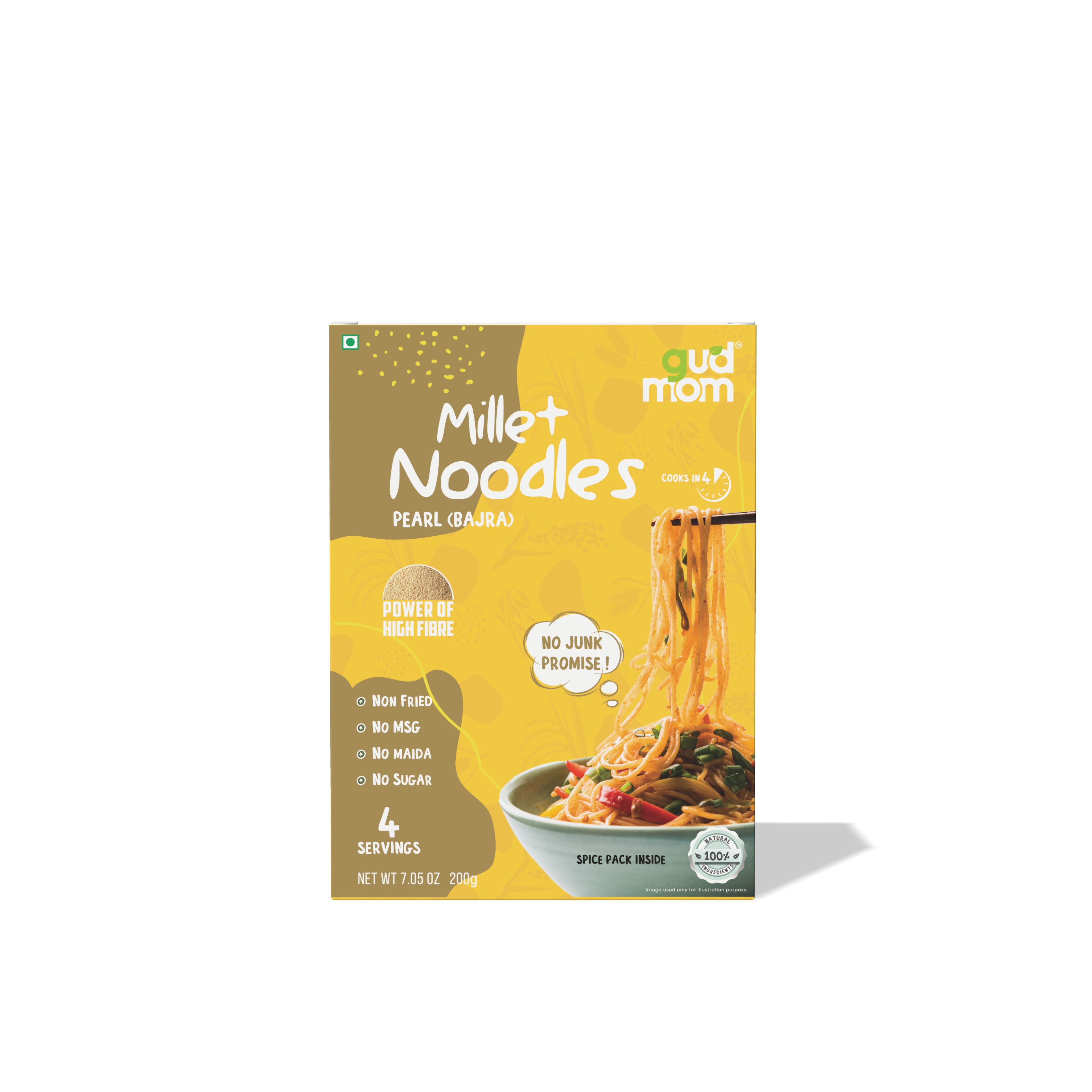 GUD MOM PEARL (BAJRA) MILLET NOODLES 200 GM