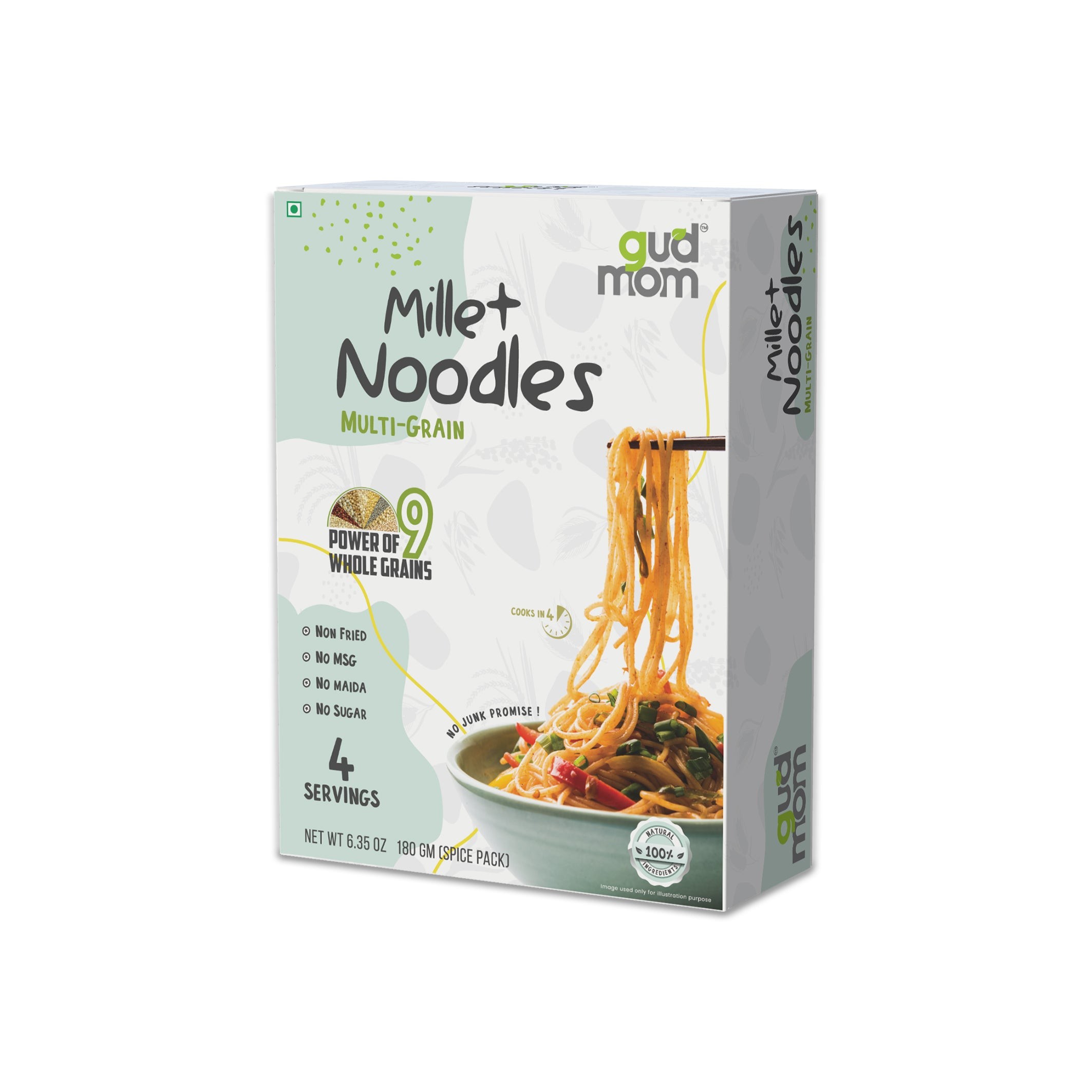 MULTI GRAIN MILLET NOODLES GUDMOM 180 GM