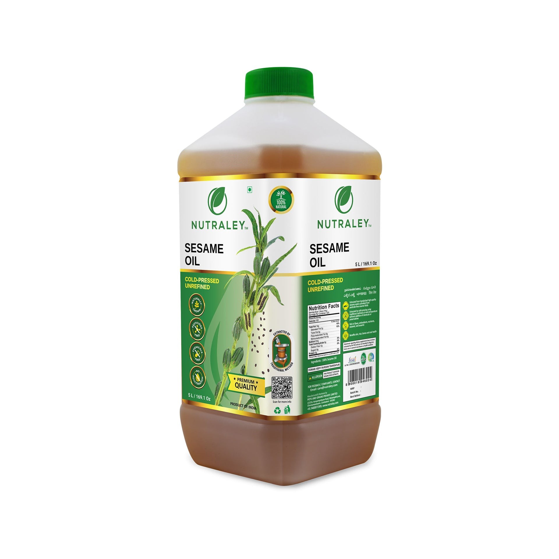 Nutraley Seseme Oil 5 LTR