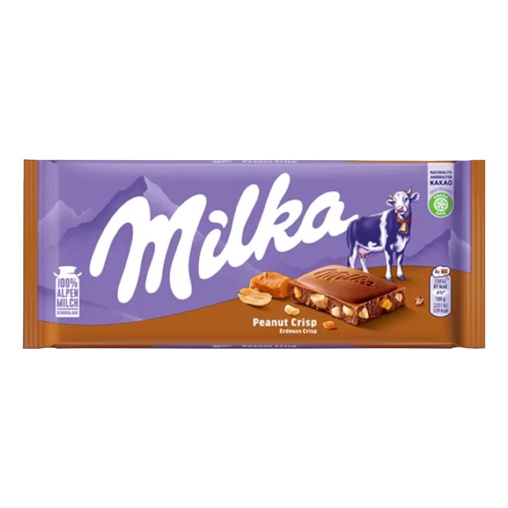 MILKA PEANUT CRISPY CARAMEL 90 GM