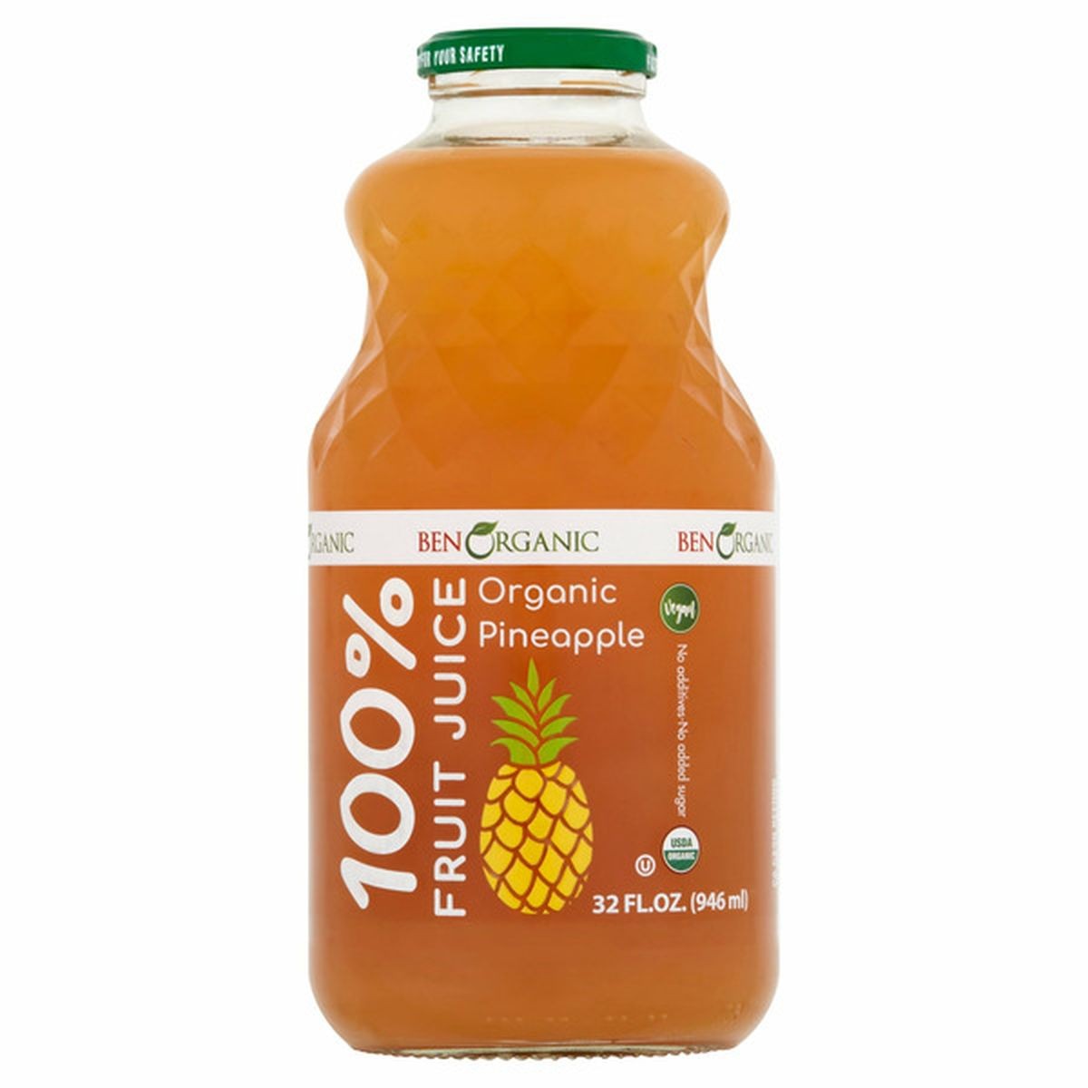 BEN ORGANIC PINEAPPLE 32 FLOZ