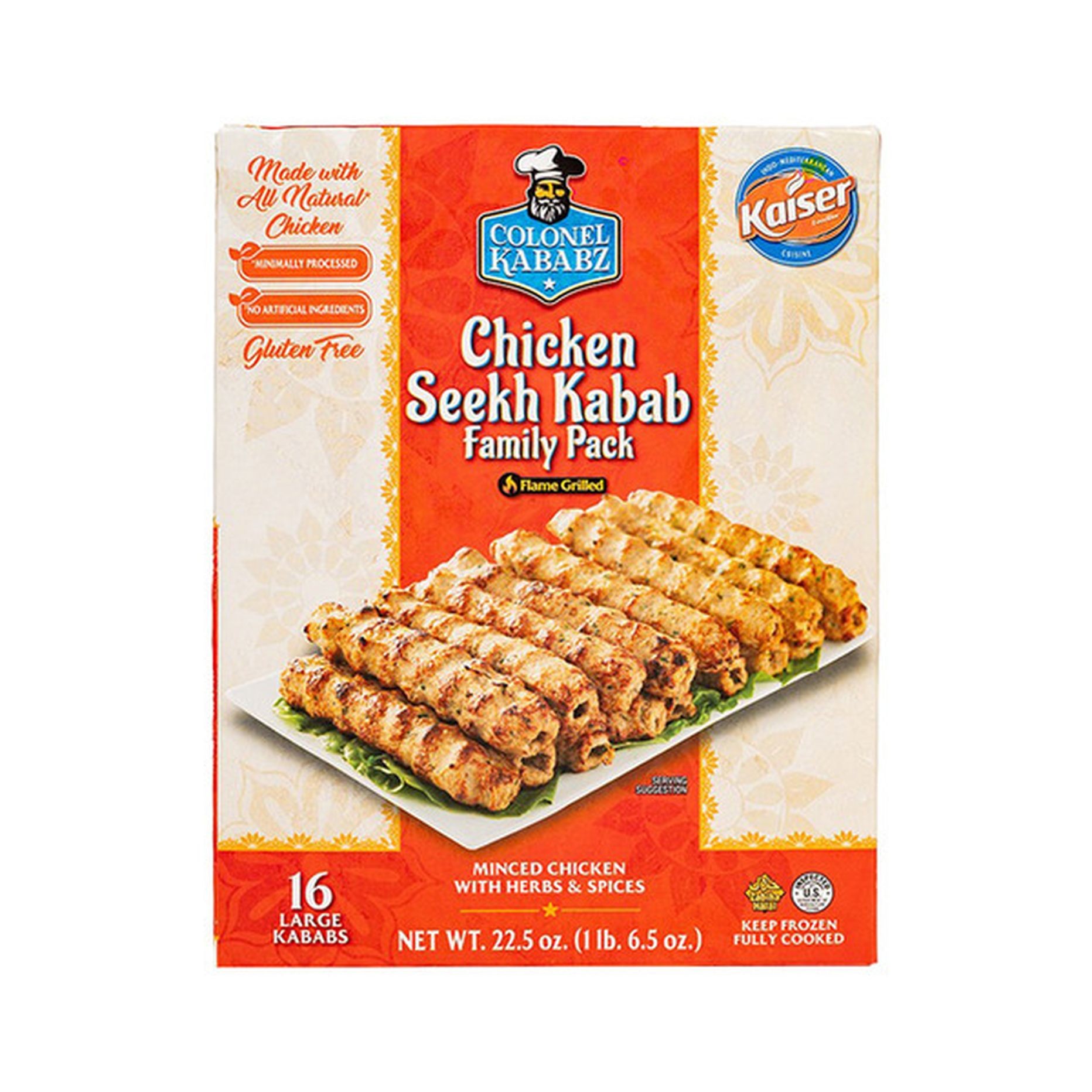 Colonel Chicken Seekh Kabab 22 OZ