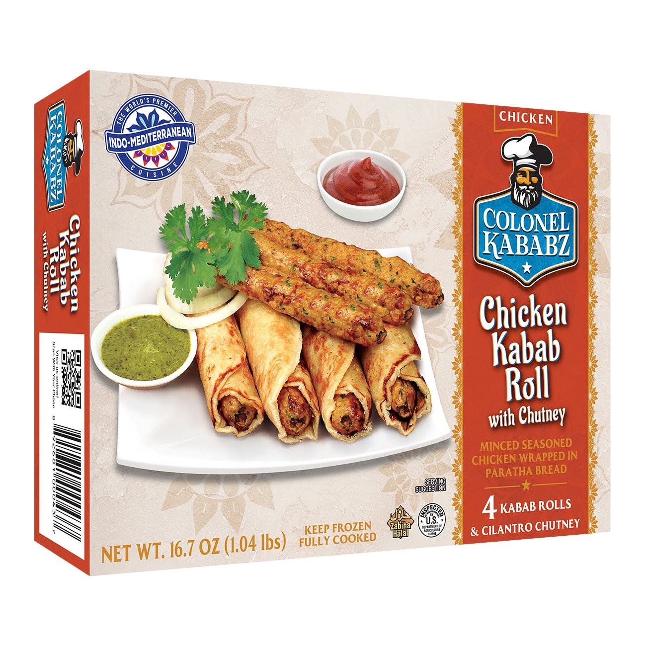 COLONEL CHICKEN KABAB ROLLS 4 PCS