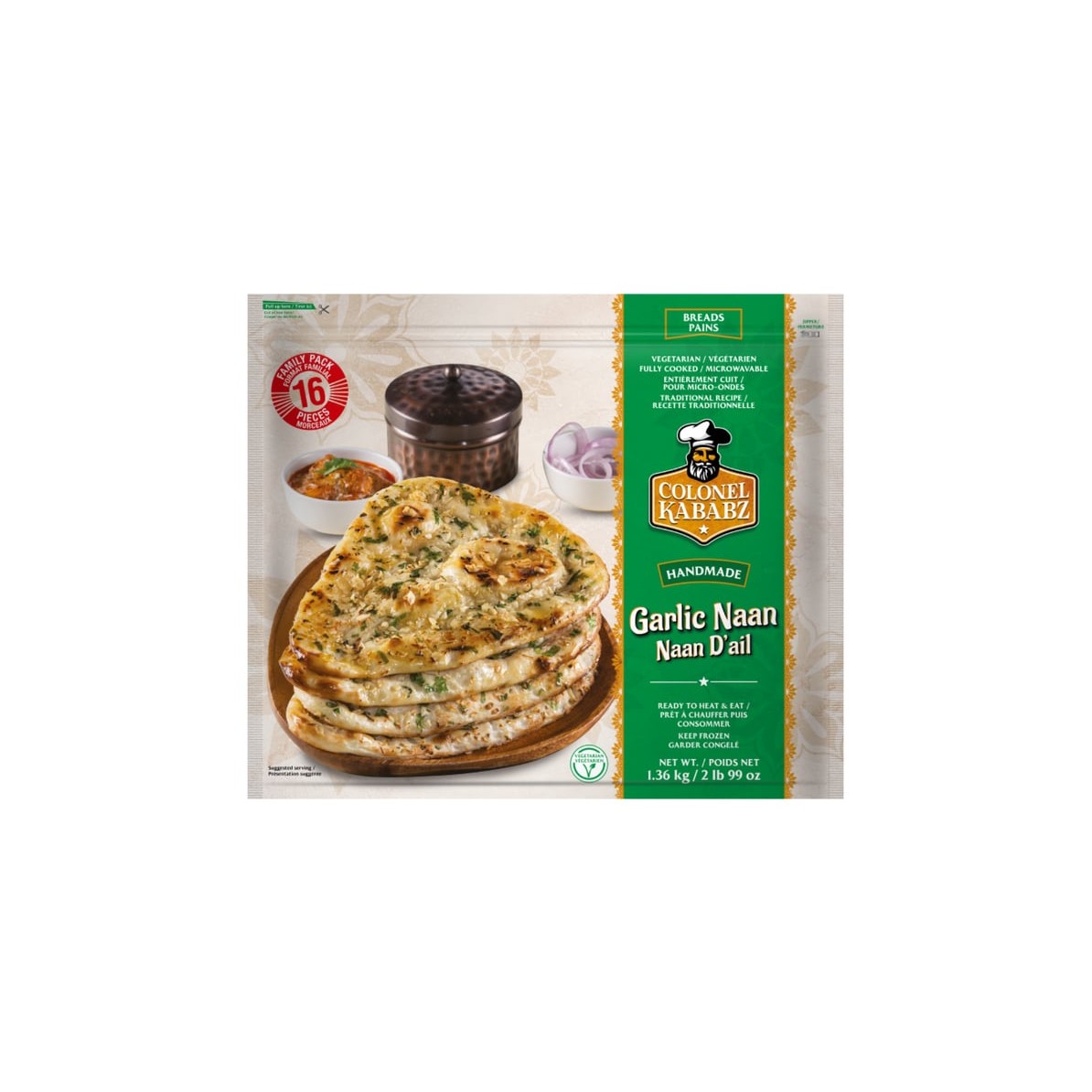 Colonel Garlic Naan 15 PCS