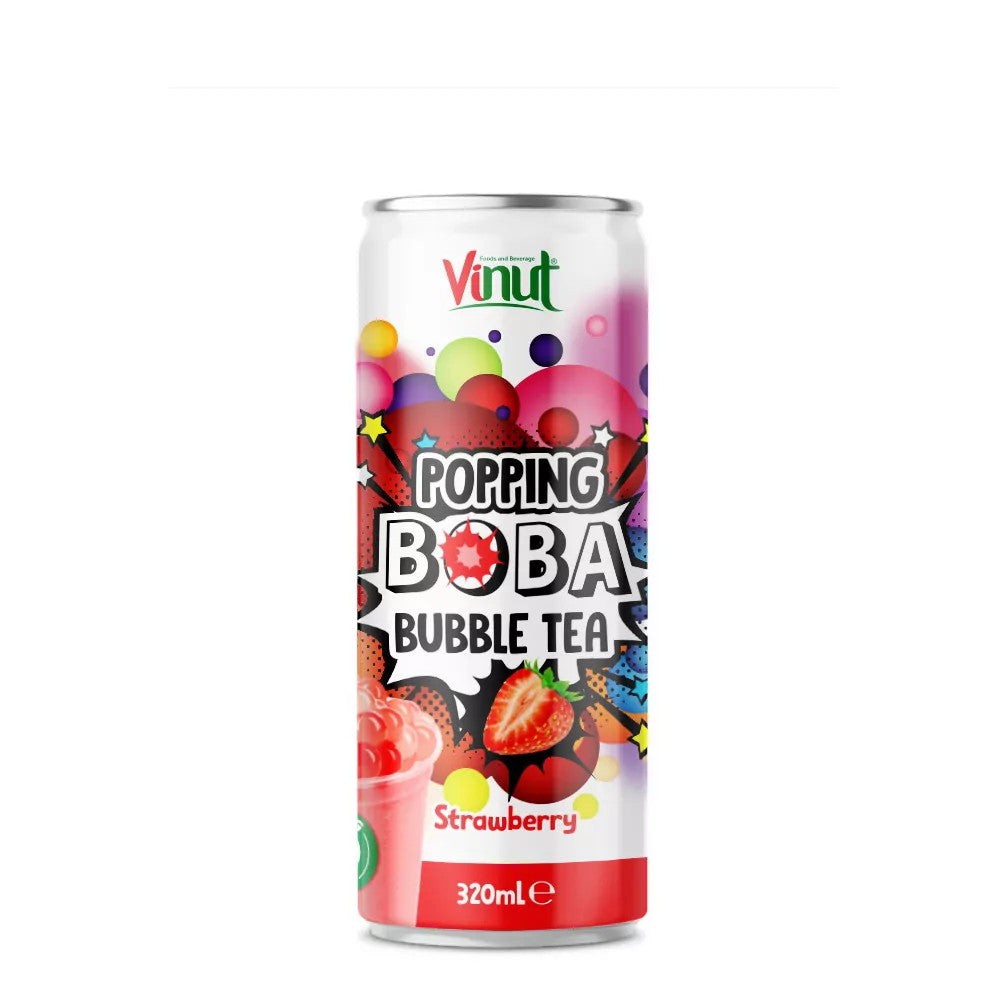VINUT POPPING BUBBLE TEA STRAWBERRY  320 ML