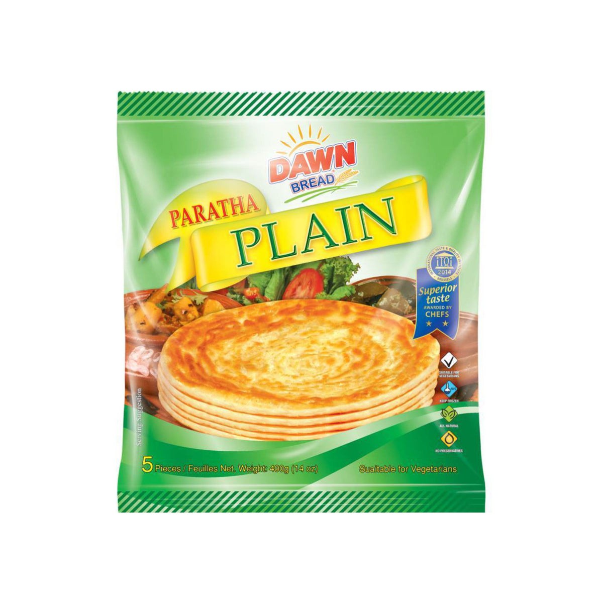 DAWN PLAIN PARATHA 5 PCS 400 GM