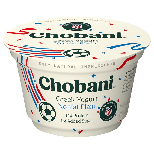 CHOBANI 0% PLAIN YOGURT 0.33 LBS