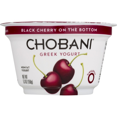Chobani Fat Free Greek Black Cherry 5.3 Oz