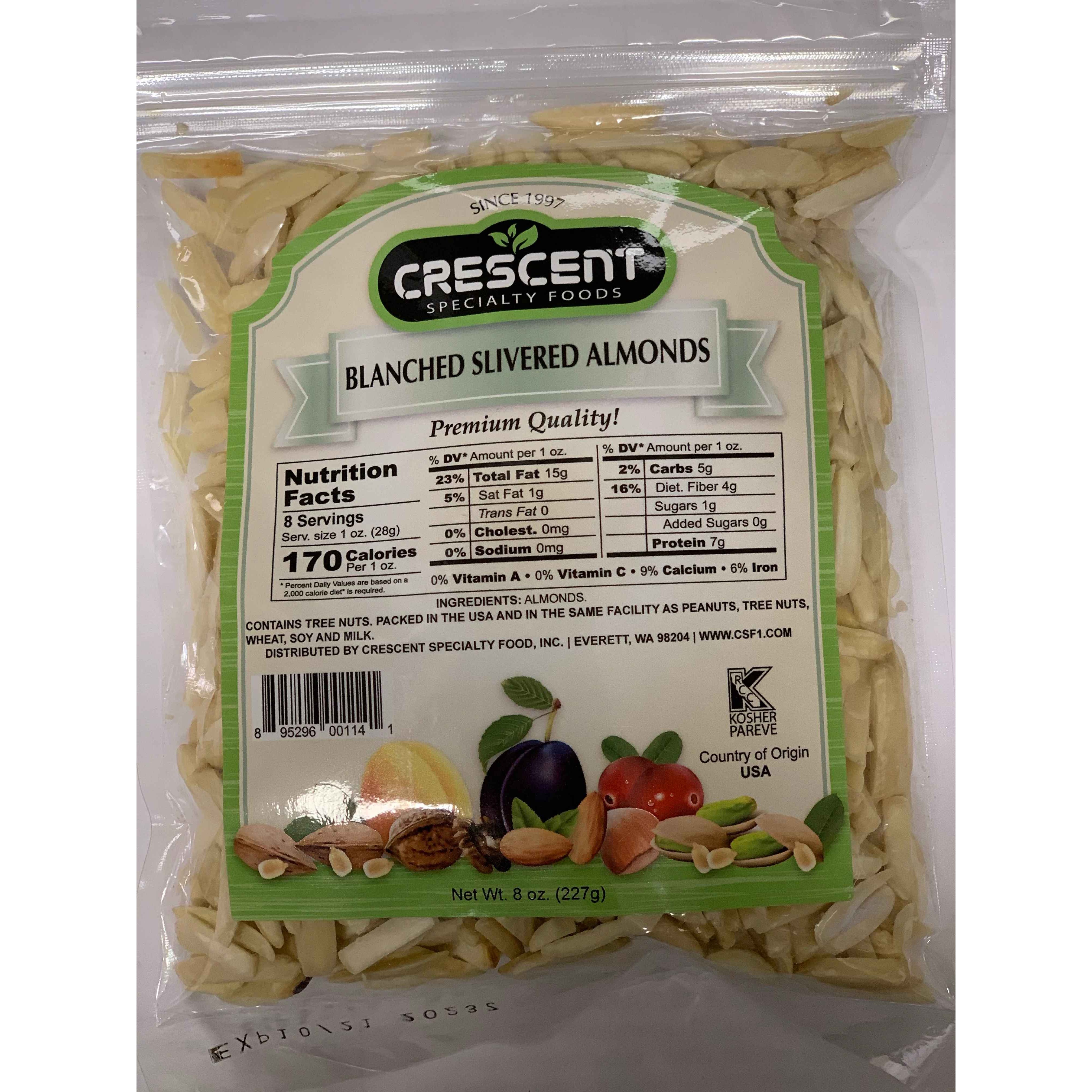 Blanched Silvered Almonds 227 GM