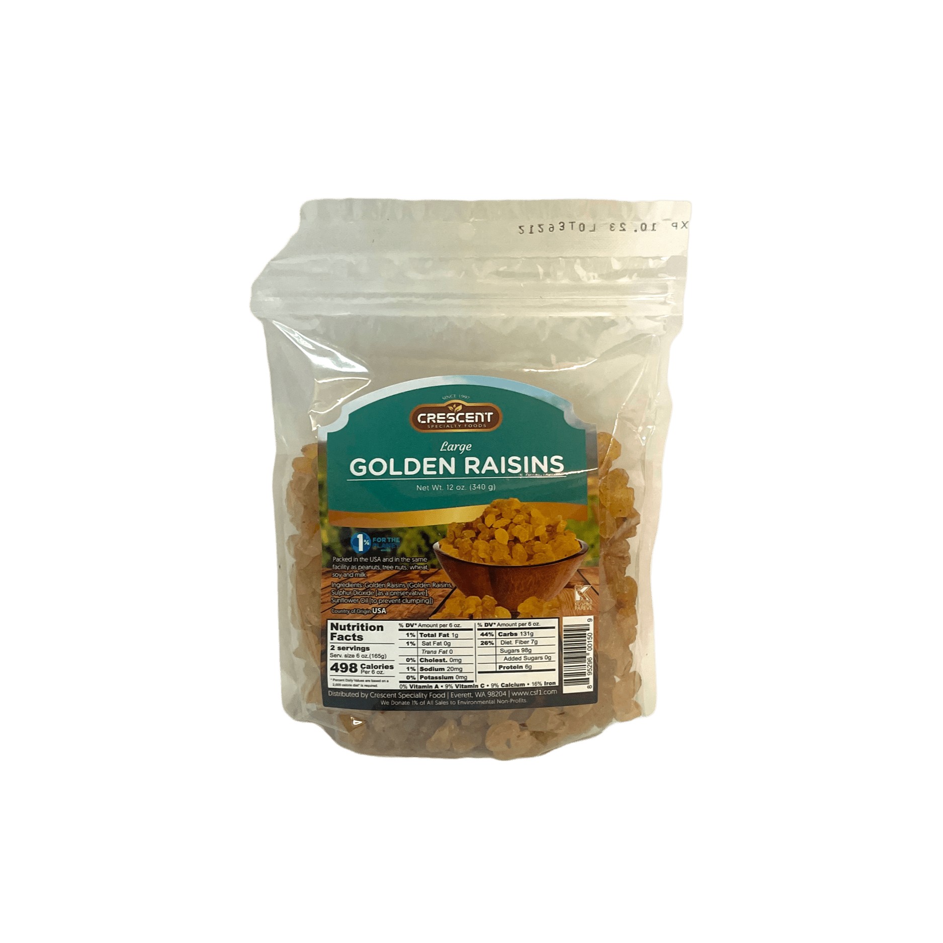 Crescent Golden Raisins Large 12 OZ