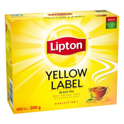 LIPTON YELLOW LABEL TEA 100 BAGS 200 GM