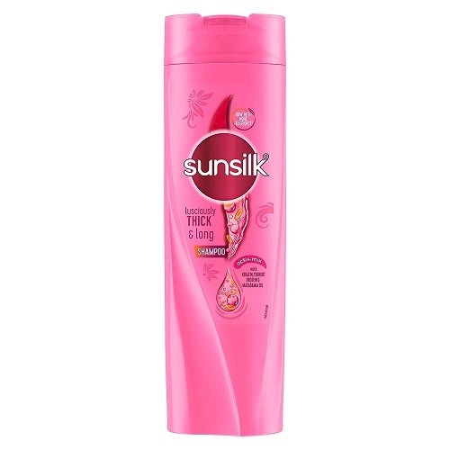 SUNSILK THICK AND LONG SHAMPOO PINK