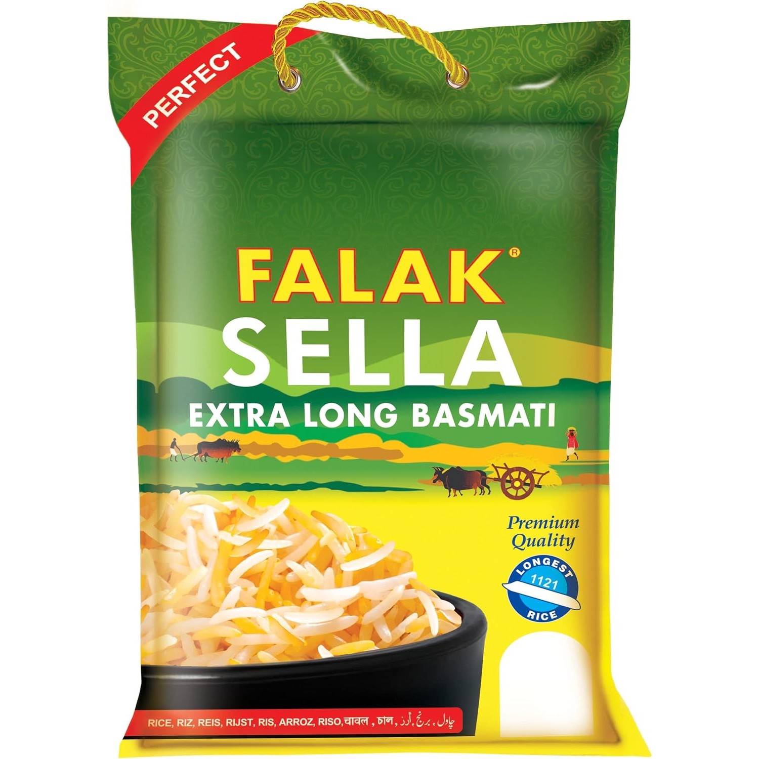 Falak Creamy Sella Extra Long Basmati Rice 10 LBS