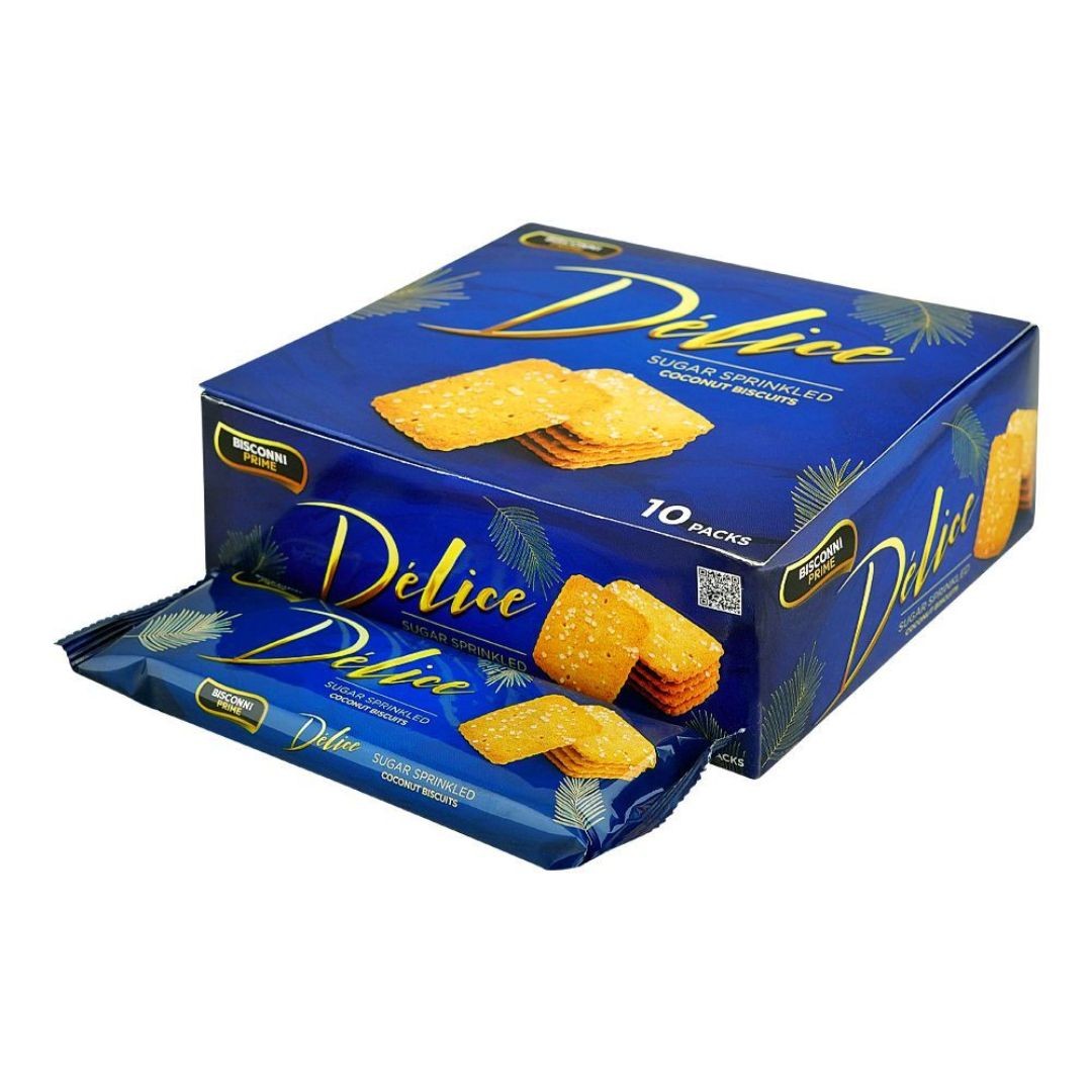 Bisconi Prime Sugar Sprinkled Coconut Biscuits 10 PACK