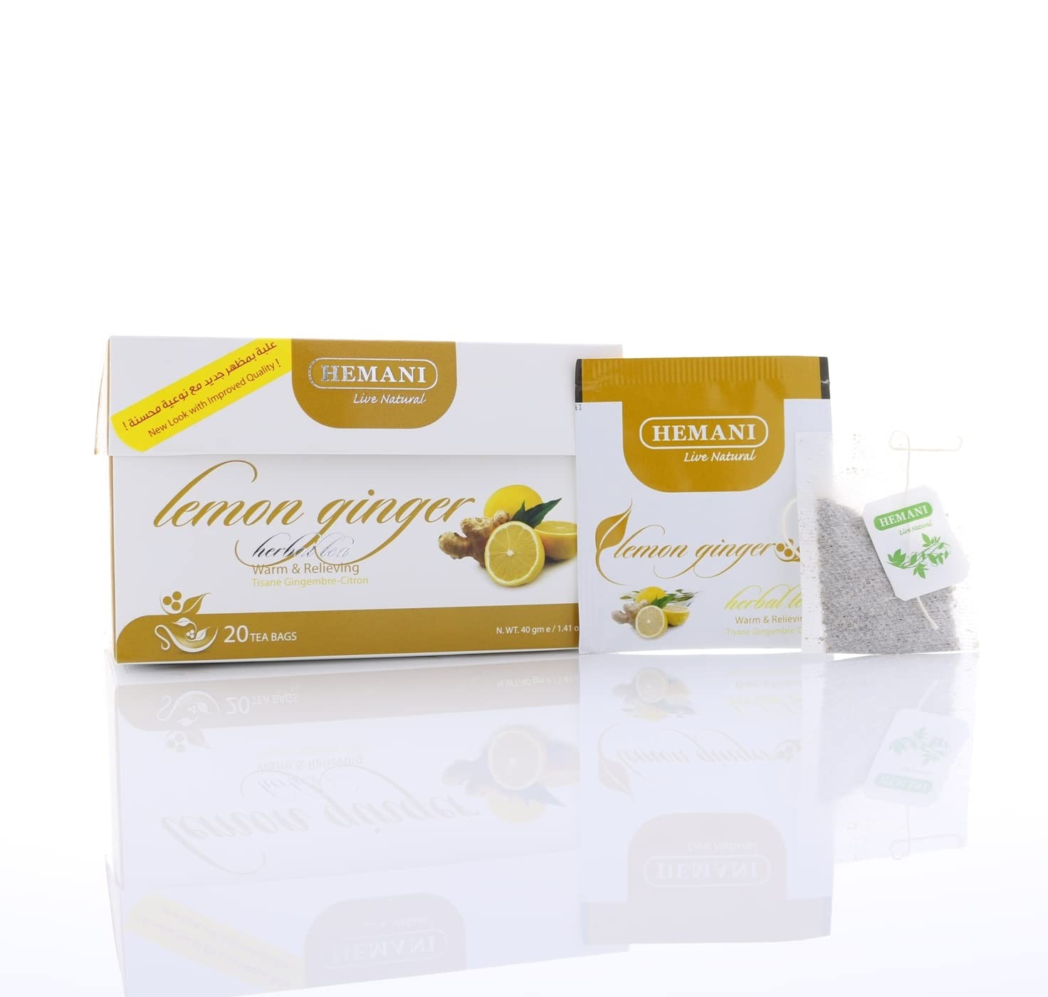 LEMON GINGER TEA HEMANI 20 BAG