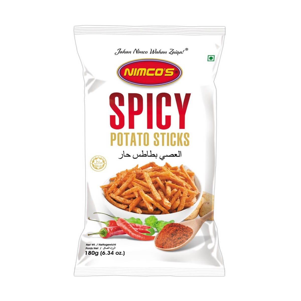 Nimcos Spicy Potato Sticks 180 GM