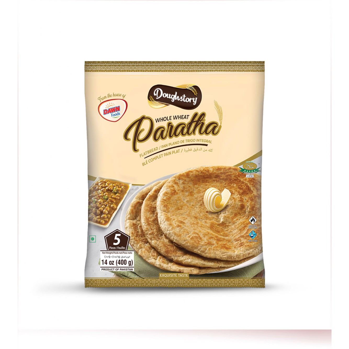 DOUGHSTORY PARATHA WHOLE WHEAT 5 PCS