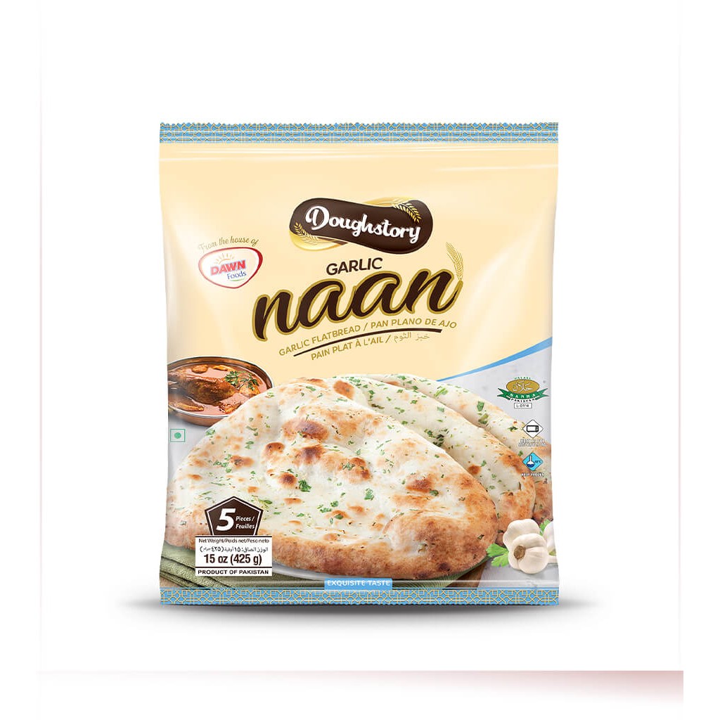 DOUGHSTORY GARLIC NAAN 5 PCS