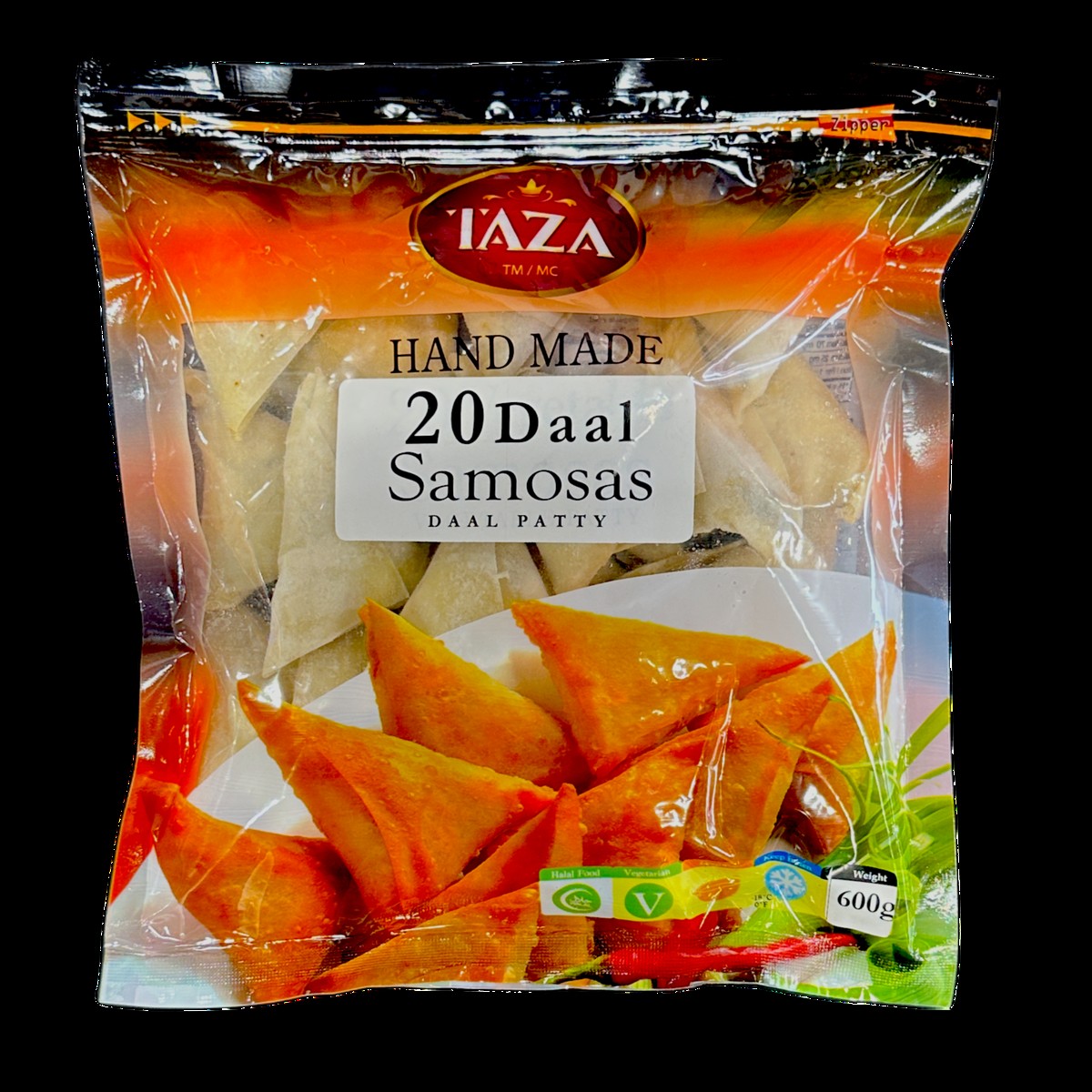 TAZA DAAL SAMOSA 20 PCS 600 GM