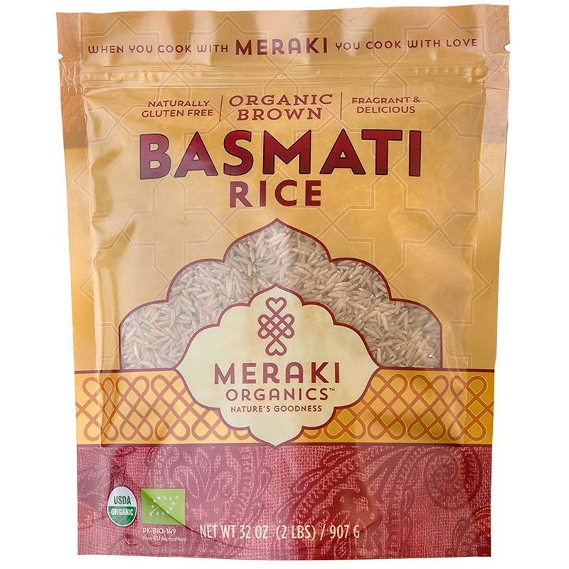 MERAKI ORGANIC BROWN BASMATI RICE 2 LBS