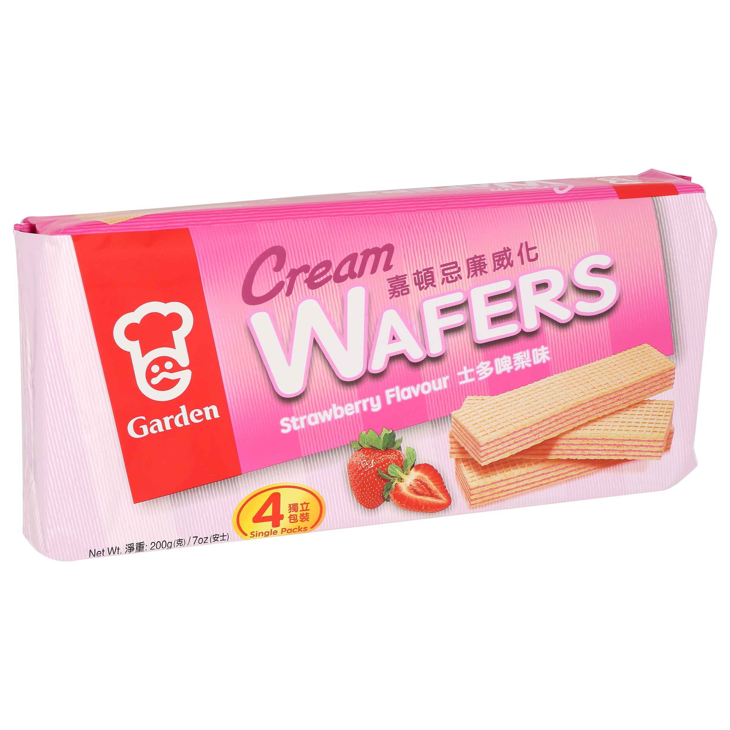 Garden Cream Wafers Strawberry 7 Oz