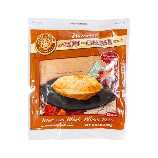ROTI FRESH Uncooked Chapati Whole Wheat 12 PCS