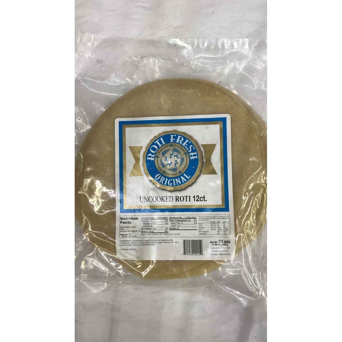 Roti Fresh Uncooked Phulka 21 OZ