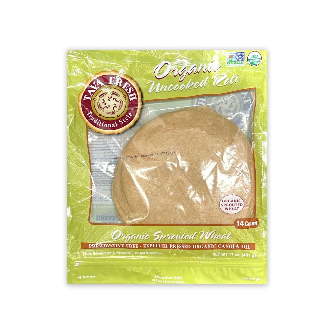 TAVA FRESH TAVA ORGANIC UNCOOKED ROTI 14 PCS